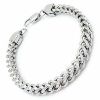 Solidna Bransoletka Pancerka Kwadratowa Stal 316L (6 mm)