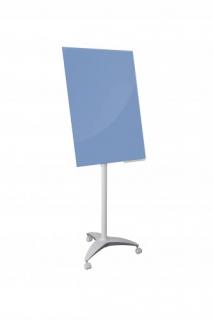 Flipchart mobilny szklany 70x100 cm niebieski