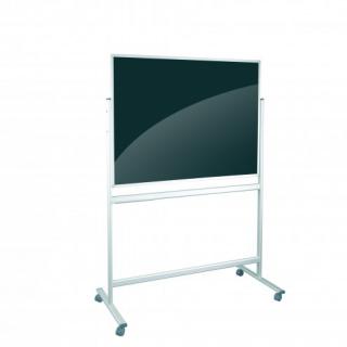 Tablica mobilna szklana czarno-biała magnetyczna 120 x 90 cm