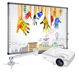 Zestaw: Tablica interaktywna AVTek TT-Board 80 PRO + Projektor ViewSonic PS501X + Uchwyt ścienny WM 1200
