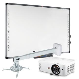 Zestaw: Tablica interaktywna AVTek TT-Board 80 + Projektor ViewSonic PS502X-EDU + Uchwyt ścienny WM1200