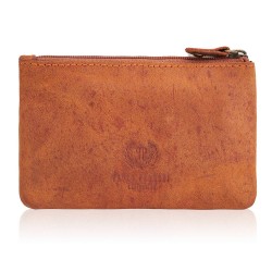 Etui na klucze skórzane pomarańczowe vintage Paolo Peruzzi  T-51-OR