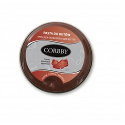 Pasta do butów brązowa Shoe Polish Corbby