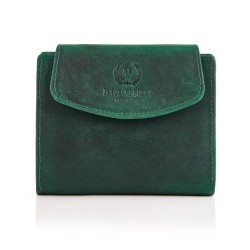 Portfel damski mały skórzany vintage zielony Paolo Peruzzi T-12-GR