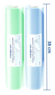 Medprox Comfort jednorazowe prześcieradło podkład medyczny 3w 33cm x 25m ZIELONY / NIEBIESKI Medprox Comfort jednorazowy, nieprzepuszczalny podkład medyczny w rolce 3w kolor