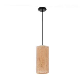 Aragona lampa wisząca czarny 1x60 E27 abażur korkowy, czarny, abażur korkowy