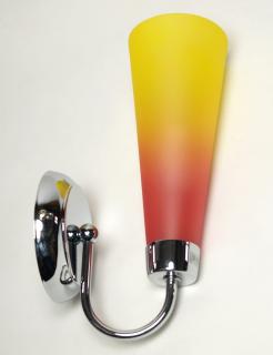 Baleno kinkiet 1x60W E27 rainbow, chromowy+czerwony+żółty