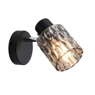 Bill lampa kinkiet czarny 1x40W E27 klosz dymiony