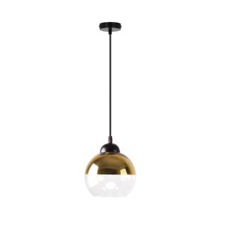 Contessa lampa wisząca czarny 1x40 E27 klosz złoty, czarno złoty