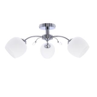 Estar lampa sufitowa chromowy 3x40W E27 klosz biały, chromowy + biały