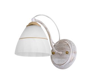 FANETTA LAMPA KINKIET 1X60W E27 BIAŁO ZŁOTY