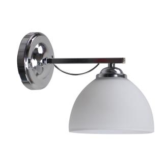 Filona lampa kinkiet chromowy 1x40 E27 klosz biały, chromowy + biały