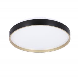 Florida lampa sufit. plafon czarno złoty+biały 18W LED 33 cm klosz biały sky ef