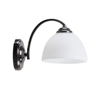 Gracja lampa kinkiet czarny perłowy 1x40 E27 klosz biały, czarny + biały