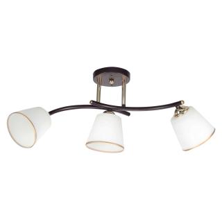 Greco lampa sufitowa brunatny+złoty 3x40 E27 klosz biały