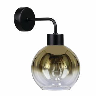 Lady lampa kinkiet czarny 1x40W E27 klosz złoty, czarny + złoty