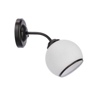 Marinen lampa kinkiet czarny 1x40W E27 klosz biały z obwódką, czarny + biały