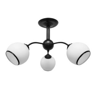 Marinen lampa wisząca czarny 3x40W E27 klosz biały z obwódką, czarny + biały