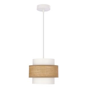 NUGET lampa wisząca biały 1x60W E27 abażur kremowy, biały + kremowy