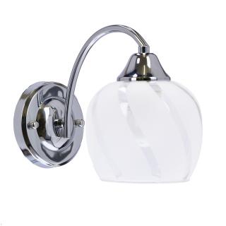 Prego lampa kinkiet chromowy 1x40W E27 klosz bezbarwny, chromowy + bezbarwny