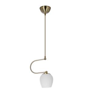 Serano lampa wisząca patynowy 1x60W E27 klosz biały, patynowy + biały