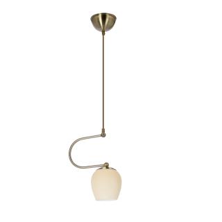 Serano lampa wisząca patynowy 1x60W E27 klosz kremowy, patynowy + kremowy