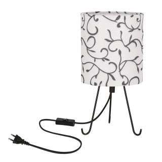 Smally lampa stołowa czarny 1x40 E14 abażur biały, czarny + biały