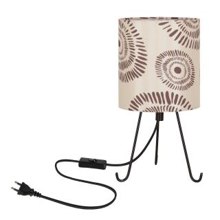 Smally lampa stołowa czarny 1x40 E14 abażur kremowy, czarny + kremowy