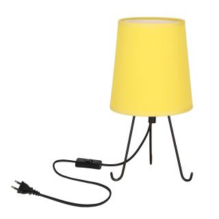 Smally lampa stołowa czarny 1x40 E14 abażur żółty, czarny + żółty