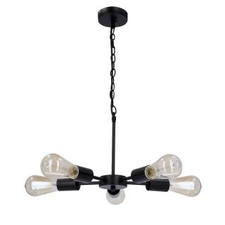 Sparta lampa wisząca czarny 5x60W E27