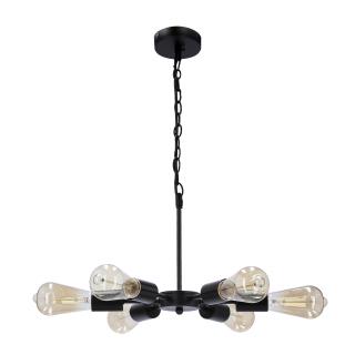 Sparta lampa wisząca czarny 6x60W E27