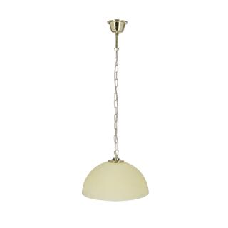 Trezza lampa wisząca mosiądz 1x60W E27 klosz ecru, mosiądz, ecru