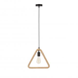 Triun lampa wisząca czarny+beżowy 1x40W E27, czarny + beżowy