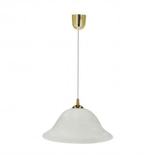 Vera lampa wisząca złoty 1x60W E27 klosz alabastrowy