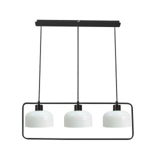 Zodiac lampa wisząca czarny 3x40W E27 klosz biały, czarny + biały