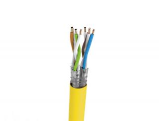 Kabel S/FTP LSHF-FR kat.8.1/8.2 BKT 2000 drut żółty 22AWG B2ca - s1a,d1,a1  (1000m)