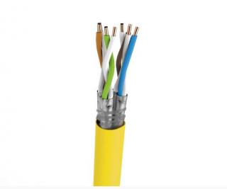 Kabel S/FTP LSHF kat.7A BKT 1200 HS drut melonowo-żółty 23AWG (1000m)