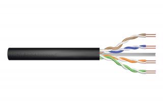 Kabel U/UTP DIGITUS Professional DK-1611-V-5-OD (kat.6, U/UTP, Fca, AWG 24/1, PE, 500m, czarny szpula)