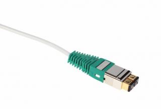 Patchcord BKT NL 2P/2P UTP ISDN zielony/szary 0,5m