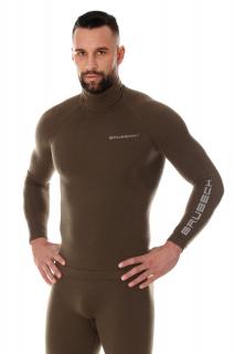 Męska koszulka termoaktywna BRUBECK Ranger Wool - Khaki