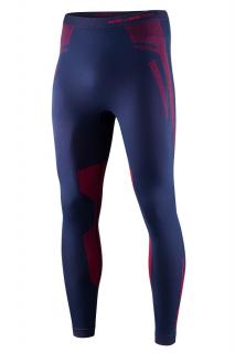 Męskie spodnie termoaktywne BRUBECK Dry - Ciemnoniebieski/Czerwony