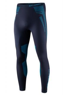 Męskie spodnie termoaktywne BRUBECK Dry - Grafitowy/Niebieski