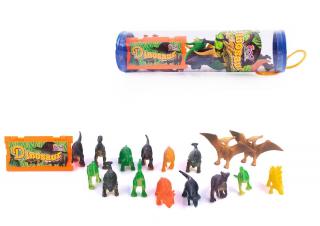 Dinozaury Zestaw 16 sztuk figurki w tubie