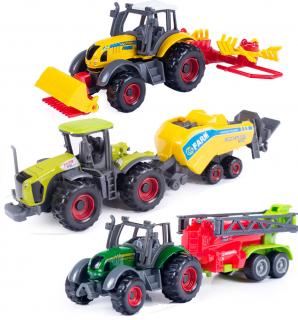 POJAZDY ROLNICZE TRAKTOR + PRZYCZEPA METALOWE