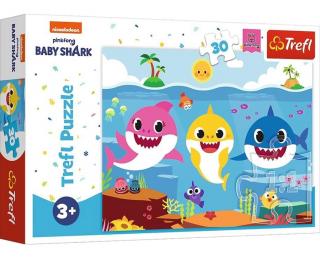 Puzzle 30 el. - Baby Shark - puzzle dla dzieci Podwodny świat rekinów