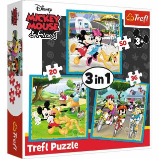 Puzzle Maxi 3w1 bajka Minnie Mouse, puzzle dla dzieci