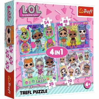 Puzzle Maxi 4w1 Poznaj laleczki - Puzzle 4w1, puzzle dla dzieci