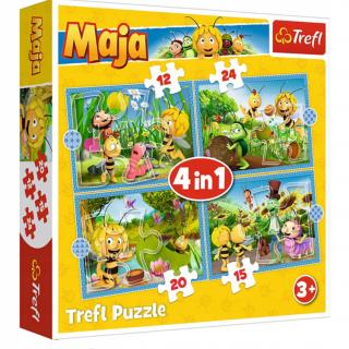 Puzzle Maxi 4w1 Przygody Pszczółki Ma - Puzzle 4w1, puzzle dla dzieci