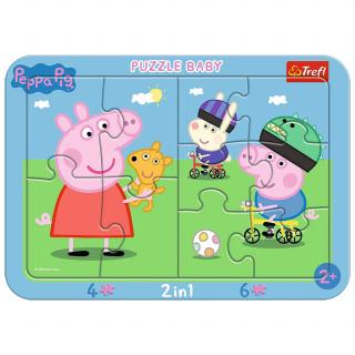 Puzzle Ramkowe 10 el. Wesoła Świnka Peppa- puzzle z motywem bajki Świnka Peppa