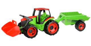 Traktor z przyczepką / Ciągnik rolniczy z przyczepą / spychacz | LENA